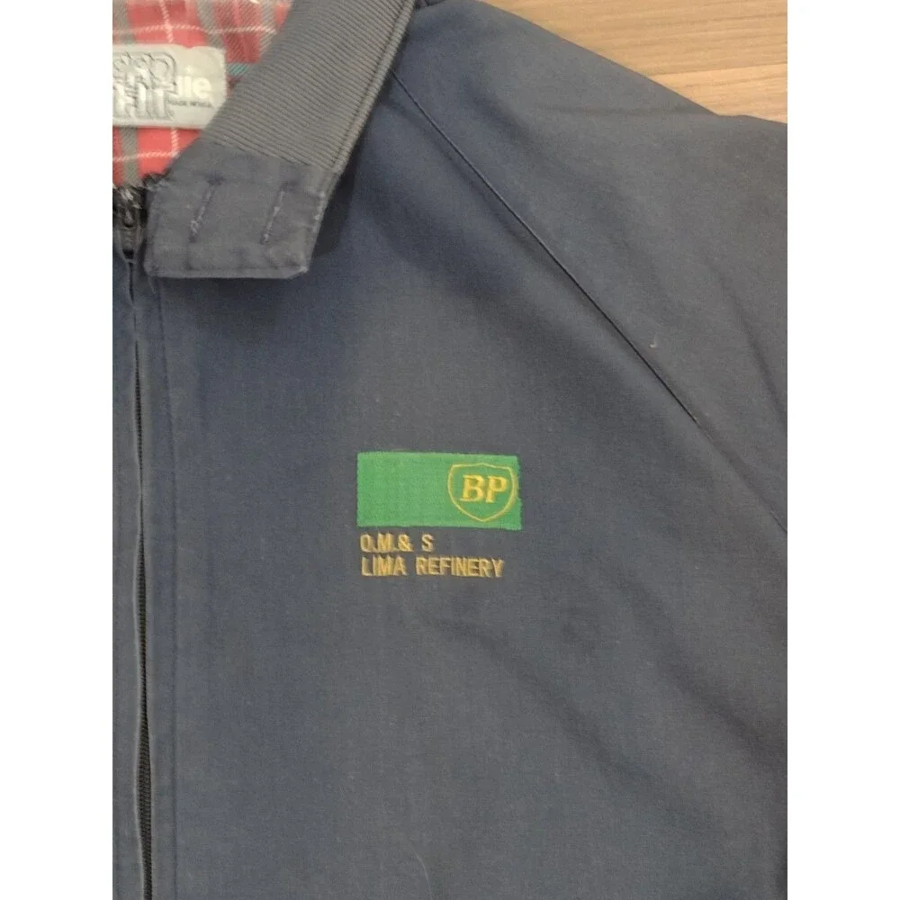 Vintage BP British Petroleum Work Jacket XXL Durable Workwear Lima Refinery